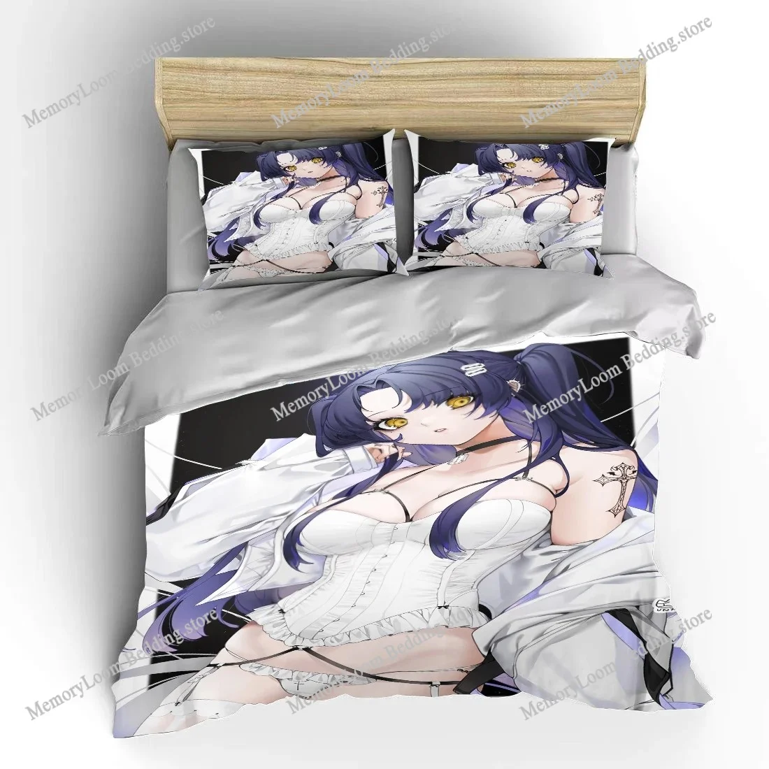 Japanese Anime Moe Soft Bedding Set Single-Twin-Full-Queen-King Size Adult Kid Bedroom Breathable Duvet Cover Bed Sheet Set 2025