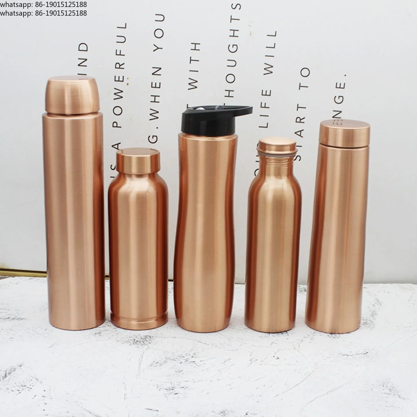 Outdoor yoga sports portable bottle, Indian style pure copper water kettle and cup