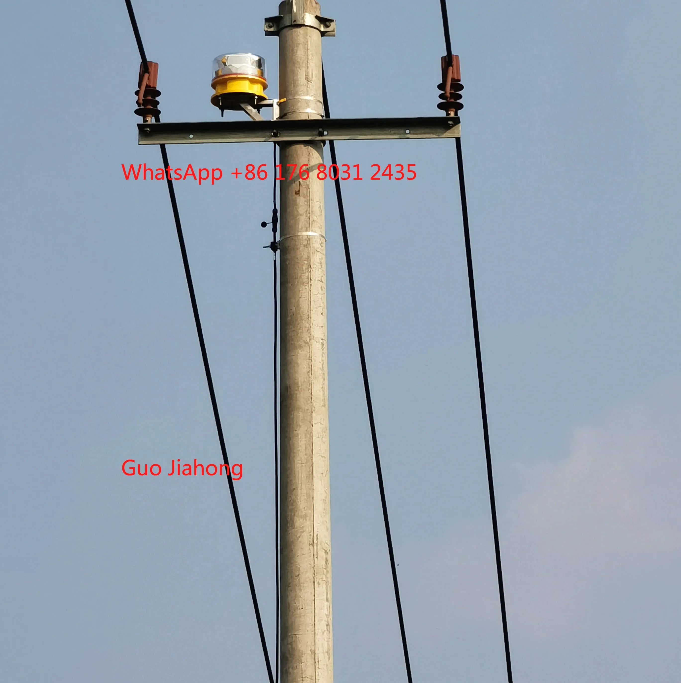 Synchronous Flashing for Multiple Towers Solar Powered White Flashing Day & Night  Obstruction Light  for Transmission Towers