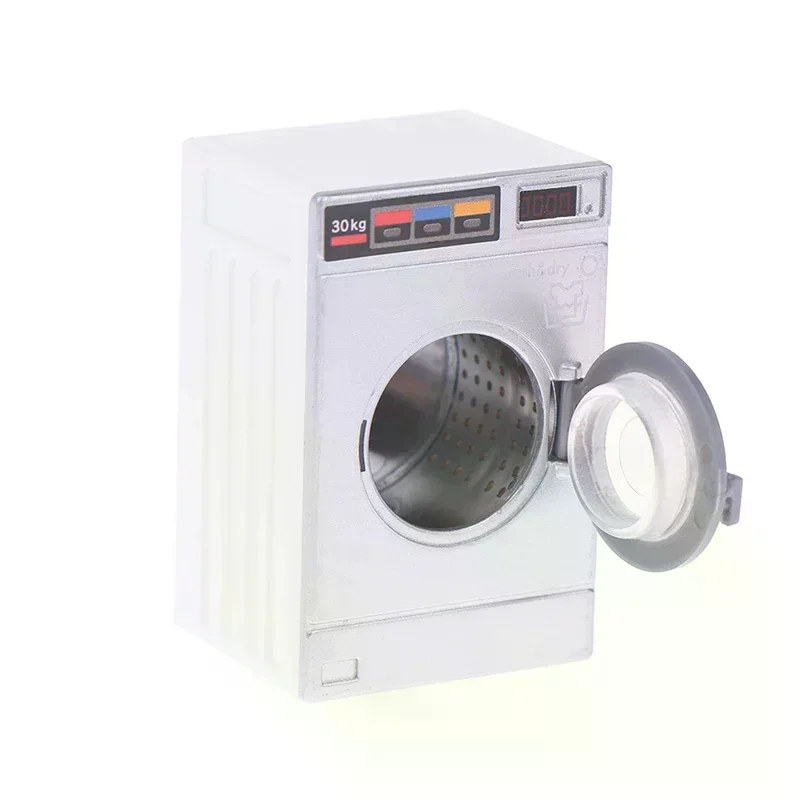 1:12 Dollhouse Miniature Washing Machine Home Appliance Laundry Model For Doll House Decor Kids Toys Gift