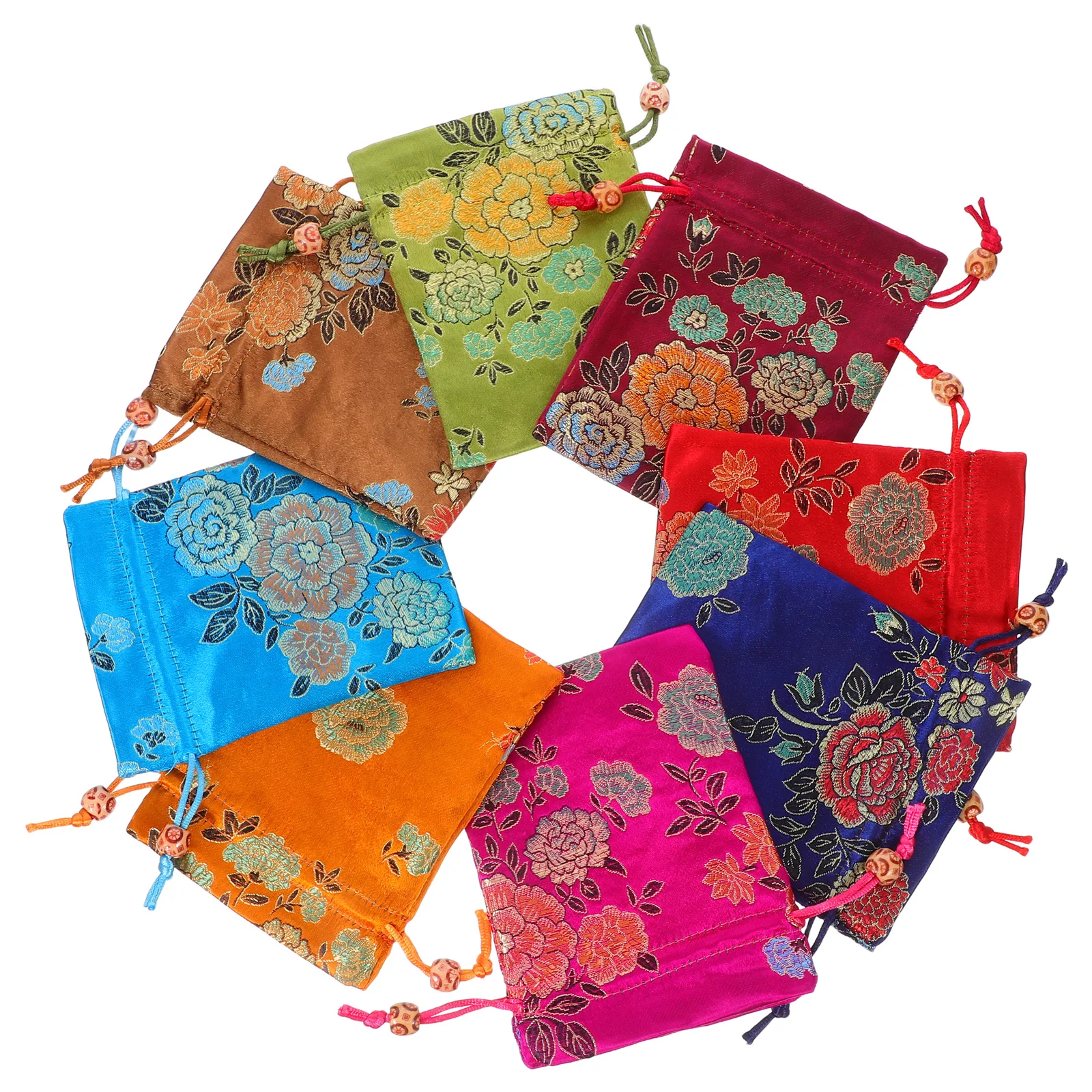 

8Pcs Drawstring Pockets Necklace Bags Portable Empty Sachets Flowers Jewelry Storage Pouches Small Cloth Bags Gift Boxes