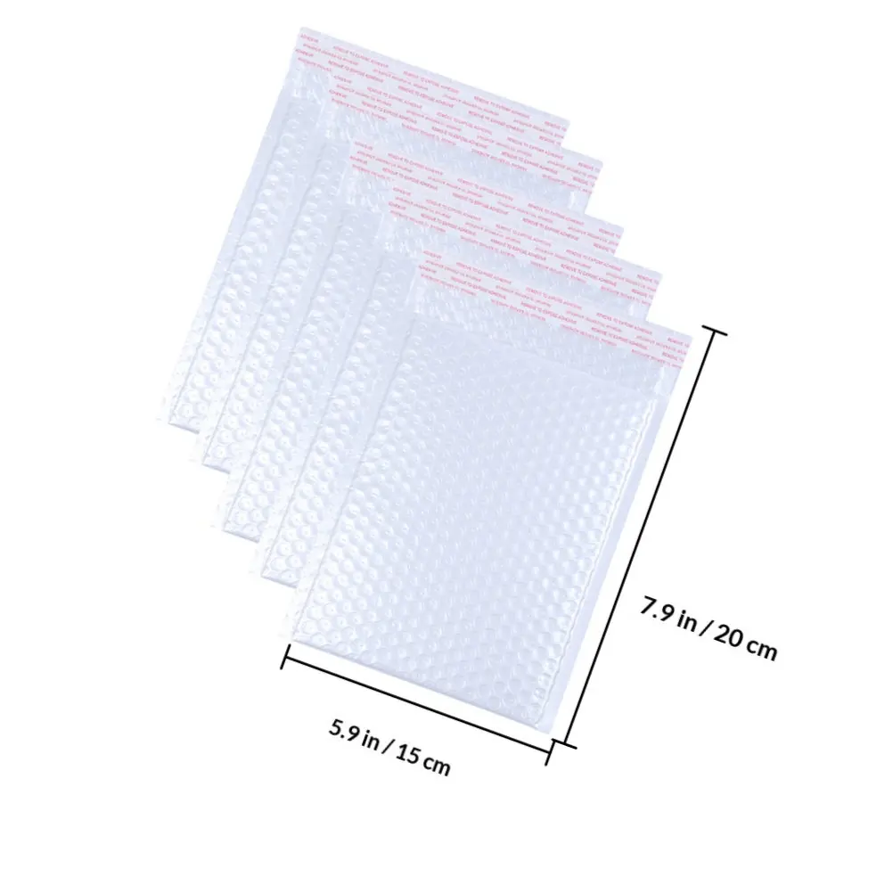50Pcs Bubble Pouches 20x15cm White Strong Waterproof Bubble Bag Courier Mailing Packaging for Ecommerce Small Business