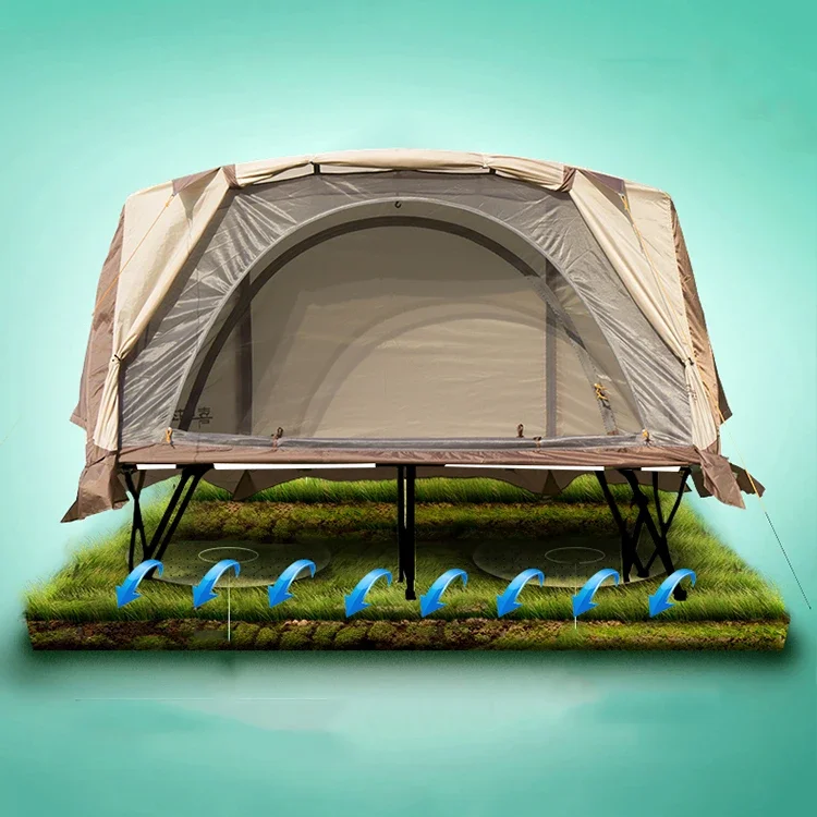 High-quality Single-person Detachable Off-the-ground Tent With Additional Anti-mosquito Mesh