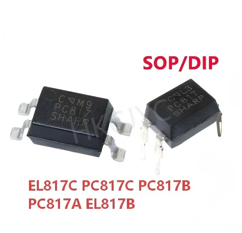 100PCS PC817C PC817B EL817C EL817B PC817A DIP4 SOP4 optocoupler chip Ship Immediately