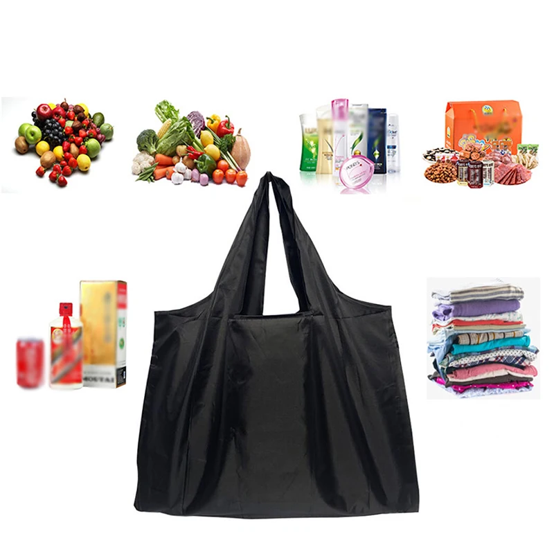 Foldable Large Shopping Storage Bags For Groceries Recyclable Grocery Tote Pouch Eco-Friendly Heavy Duty Washable Shopper Bag