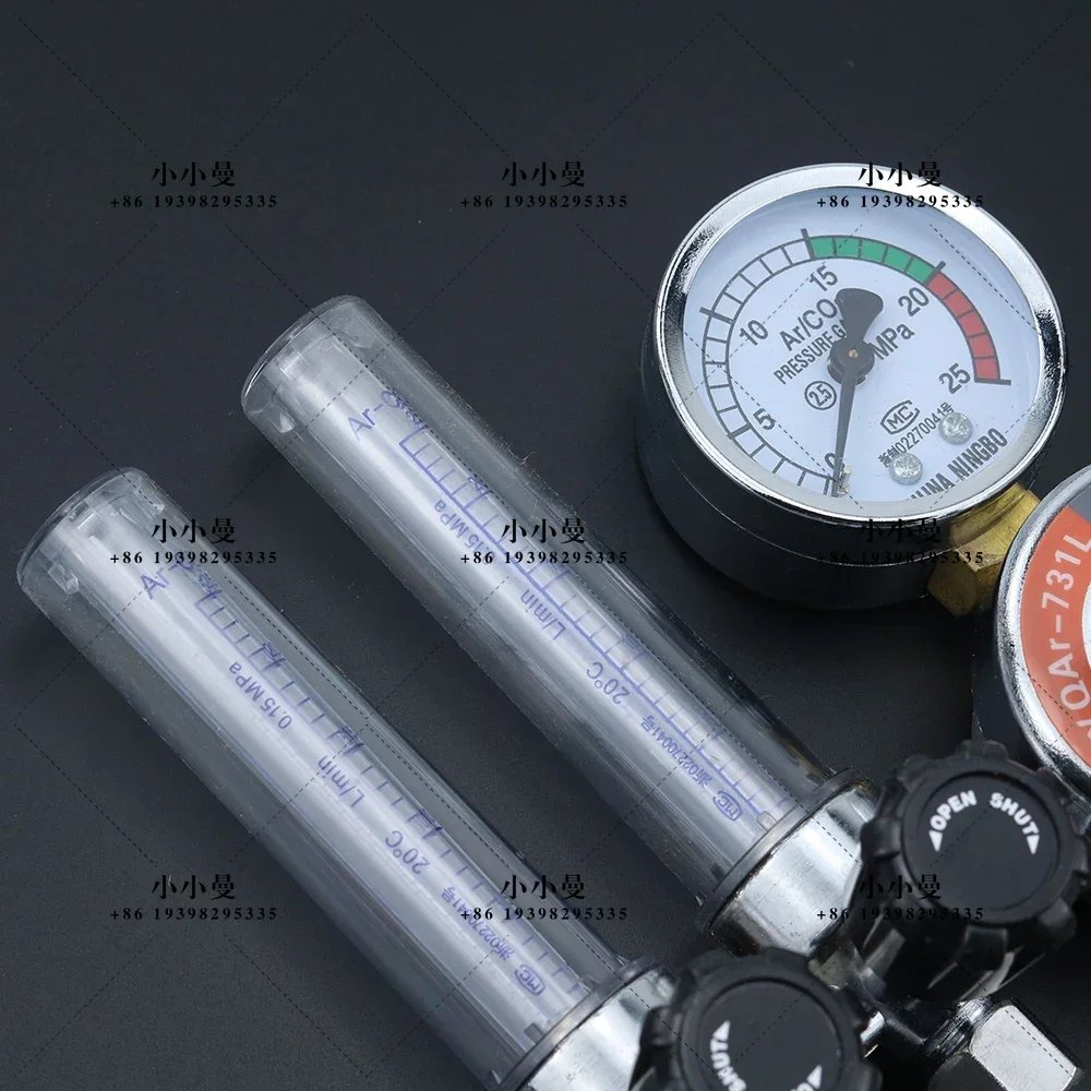 0-25Mpa G5/8 Argon Regulator Mig Tig Flow-Meter Shock-proof Pressure Reducer Gauge Single / Double Tube Flowmeter for CO2 Arc