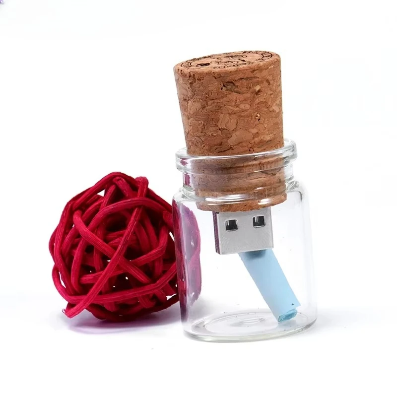 Trôi Bình Quà Cưới 64GB USB Đèn Led Logo Tự Do Ngộ Nghĩnh 32GB Camera Bút Kính 16G 8G Ổ Đĩa U Ngộ Nghĩnh USB 2.0