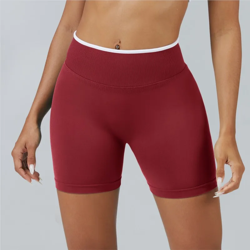 Frauen Sport Shorts Niedrigen Rippen Bund Yoga Shorts Nahtlose Workout Gym Kleidung Frau Hohe Stretch Laufshorts Frauen