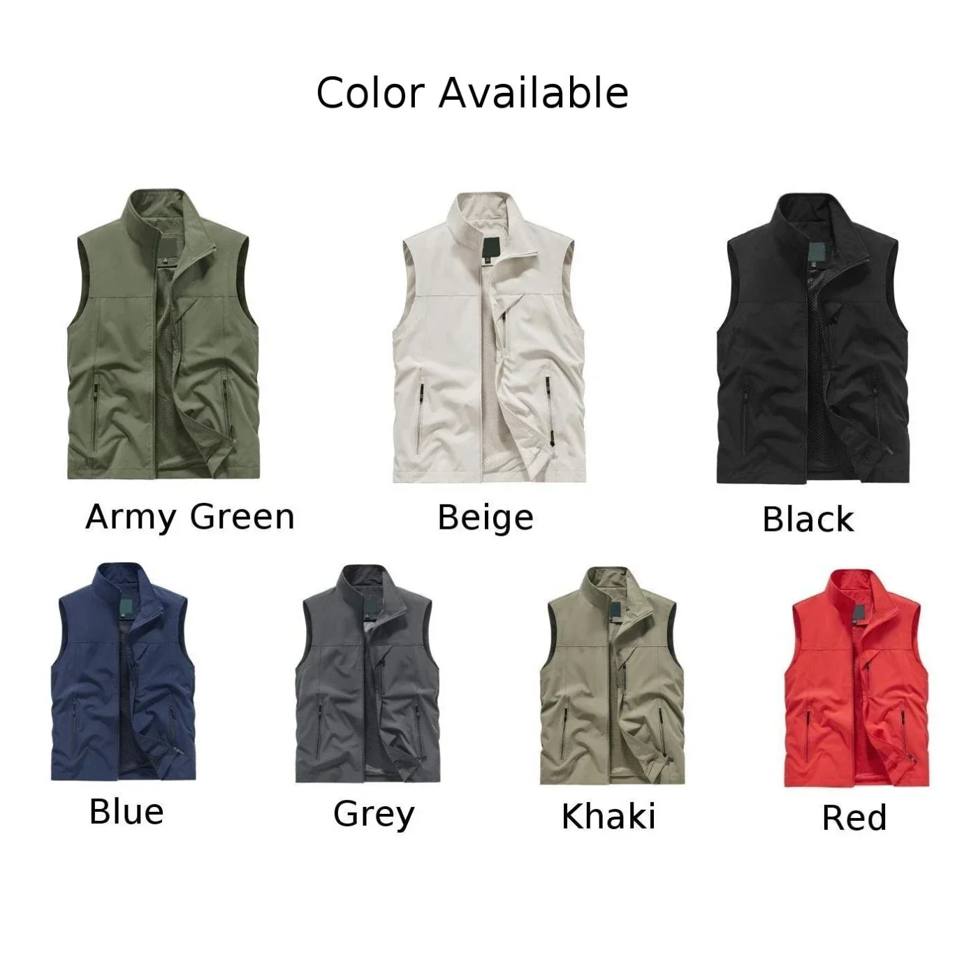 Mens Breathable Soft Mesh Lining Vests Photography Camping Sleeveless Jacket