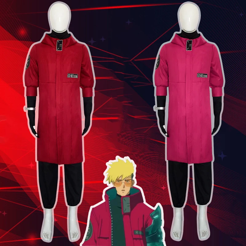 Anime Trigun Vash The Stampede Cosplay Costume Adult Mens Women Coat Pants Suits Halloween Carnival Cosplay Costume Accessories