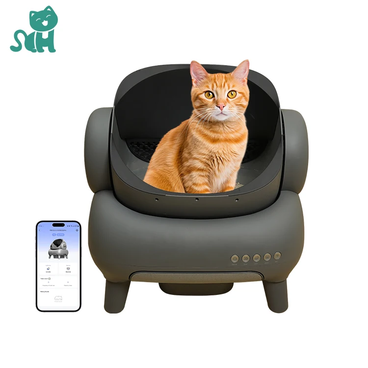 

Modern Design 65L Large Capacity Smart Cat Liteter Box Fully Automatic Washable Closed Electric Cat Liitter Tray