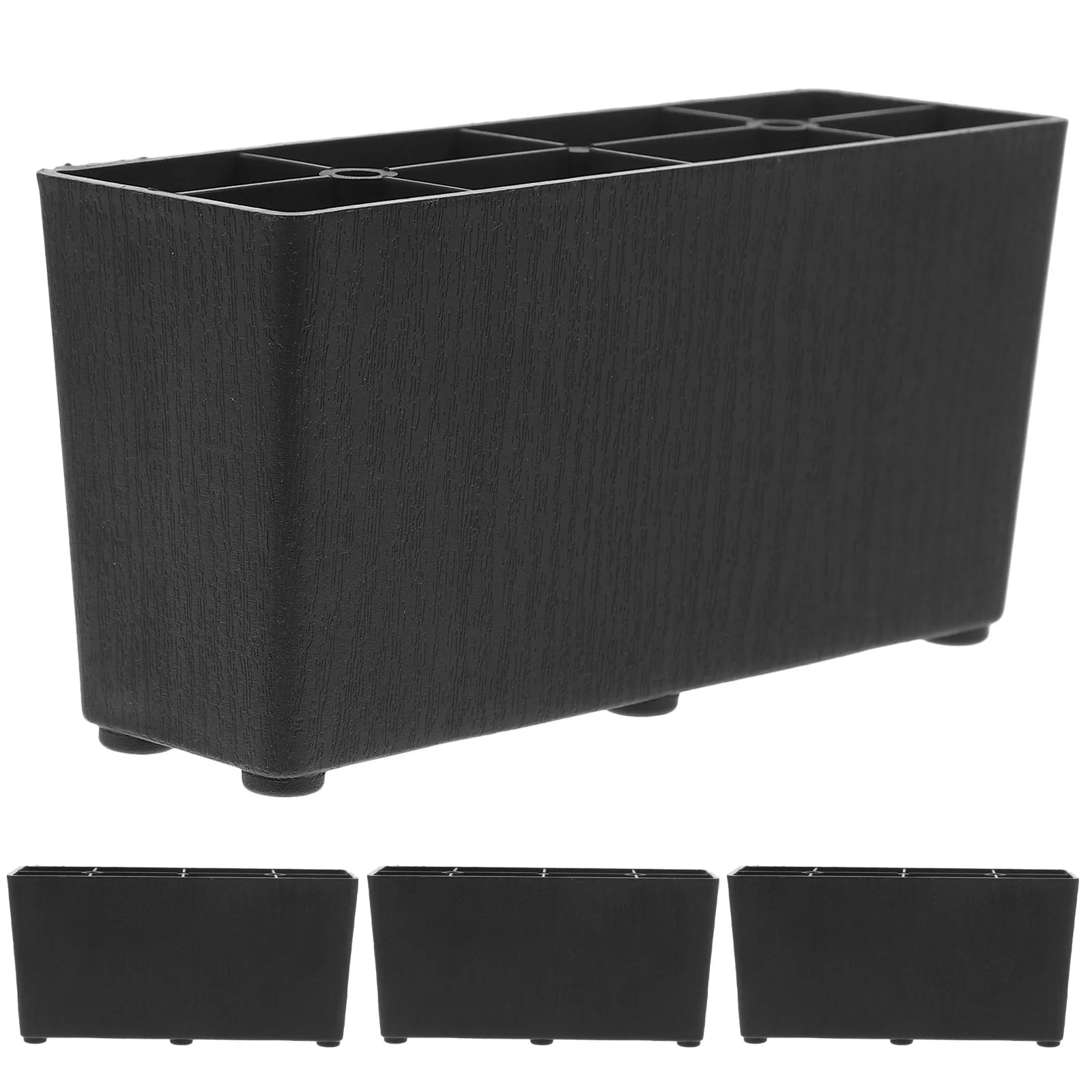 4Pcs Sturdy Plastic Furniture Risers Bed Lift Blocks for Couch Sofa Desk Chair Anti-Slip Floor Protector Raised Support image 4