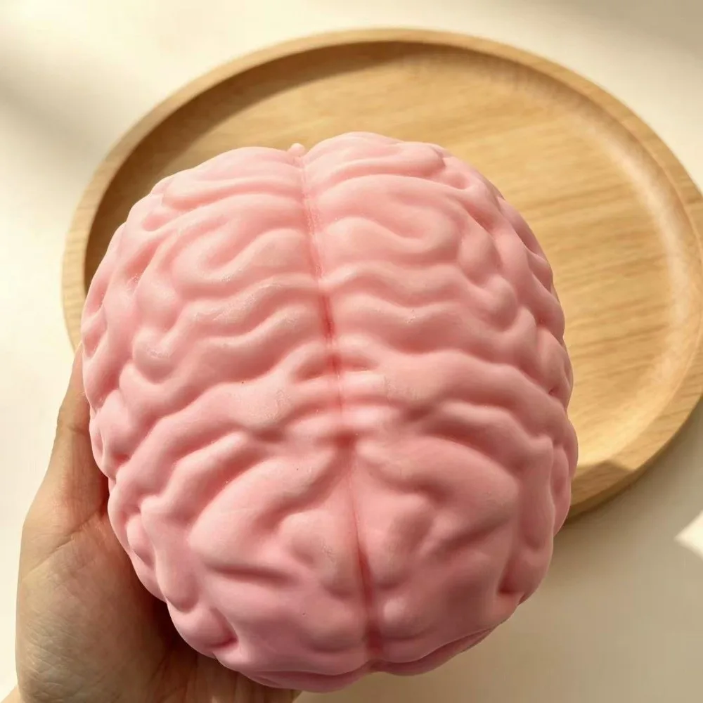 Creative Simulated Brain Squishy Slow Rising TPR Fidget Moldable Prank for Adults