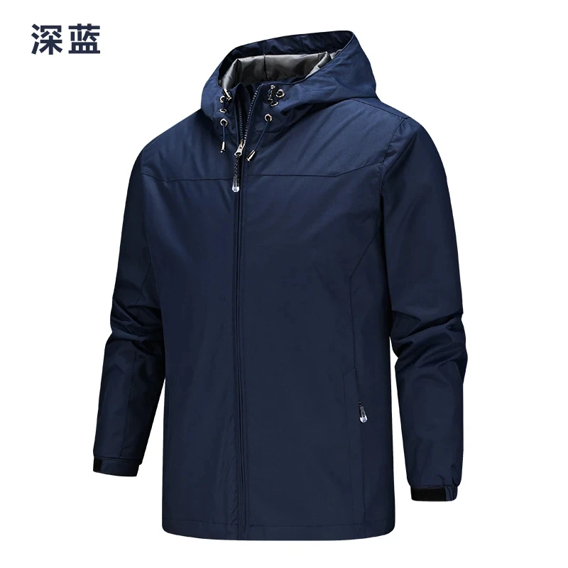 2024 spring and autumn men\'s hooded sports jacket thin casual assault windproof and waterproof jacket aj333