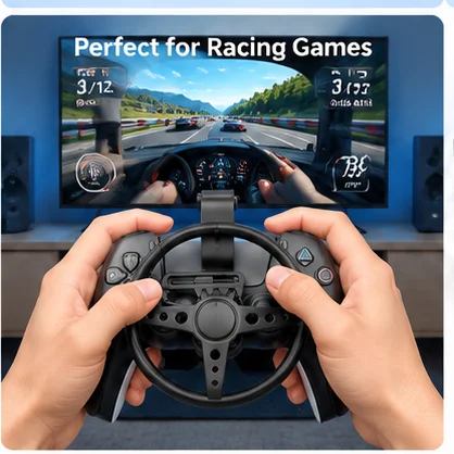 Universal Racing Steering Wheel Attachment for PS5 PS4 Xbox Controllers Driving Simulator Accessory