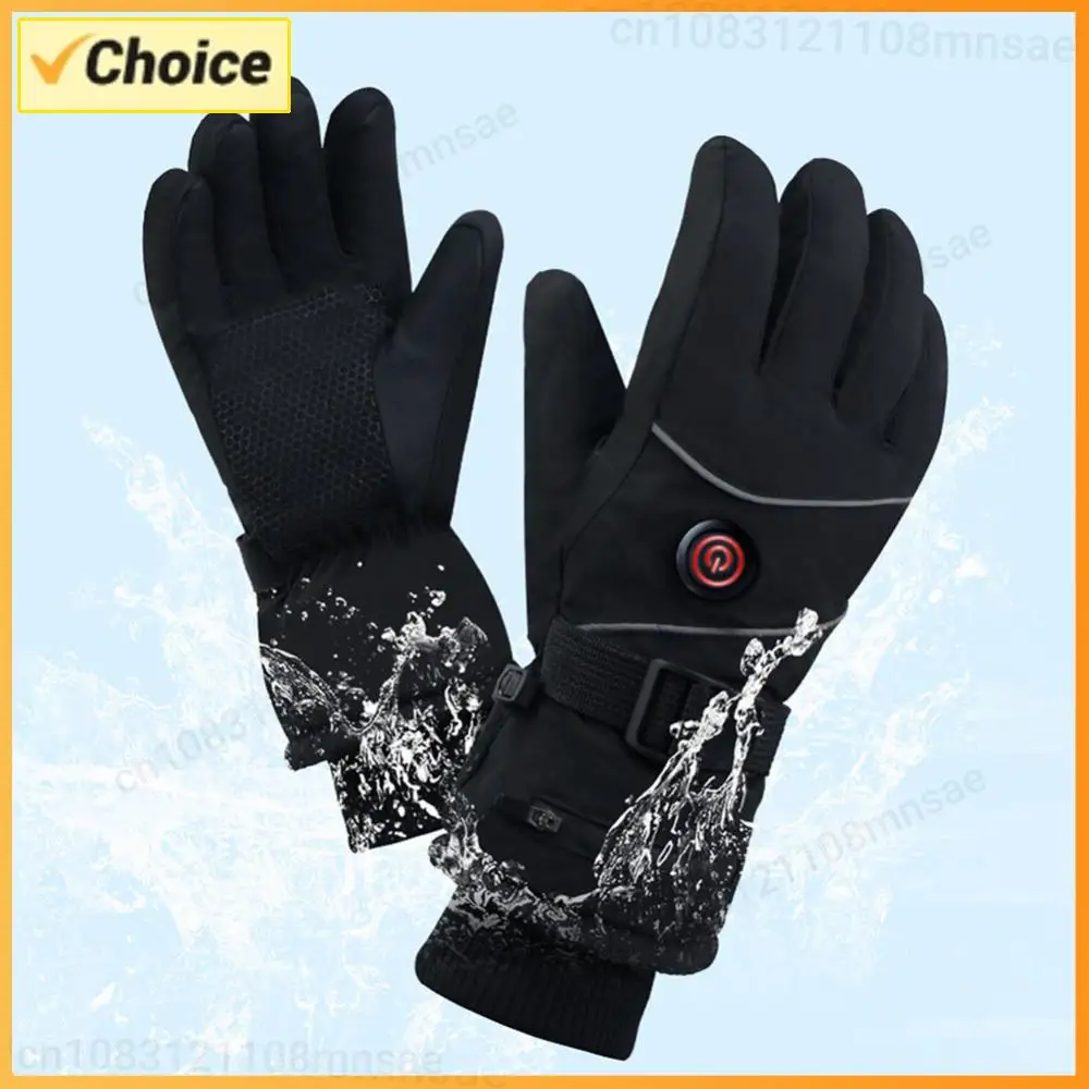 

DC Plug in Winter Warm Electric Heated Gloves Heated Gloves Winter Ski Gloves Touch Screen Windproof Heated Gloves for Women Men