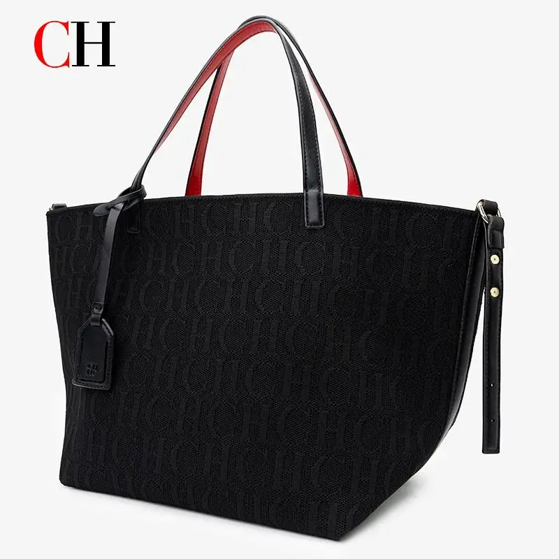 CH Brand Tote Bag Fly Woven Bag Vintage Fashion Designer Solid Color Large Capacity Multifunctional 2026 New Women's Tote