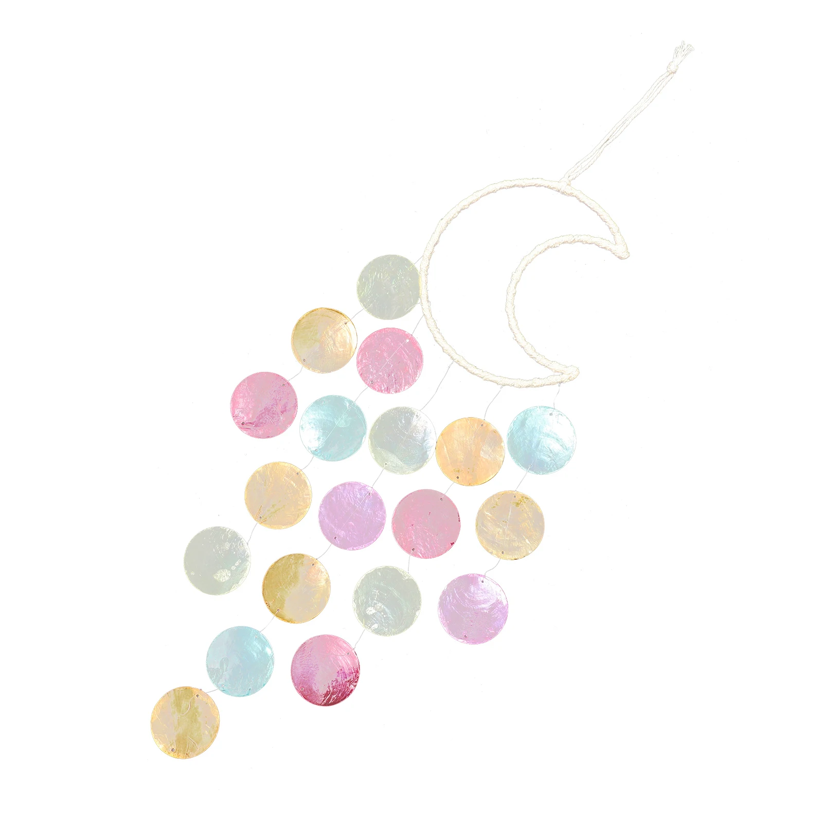 

Moon Wind Chimes for Bedroom Seashell Bell Hanging Decor Decoration