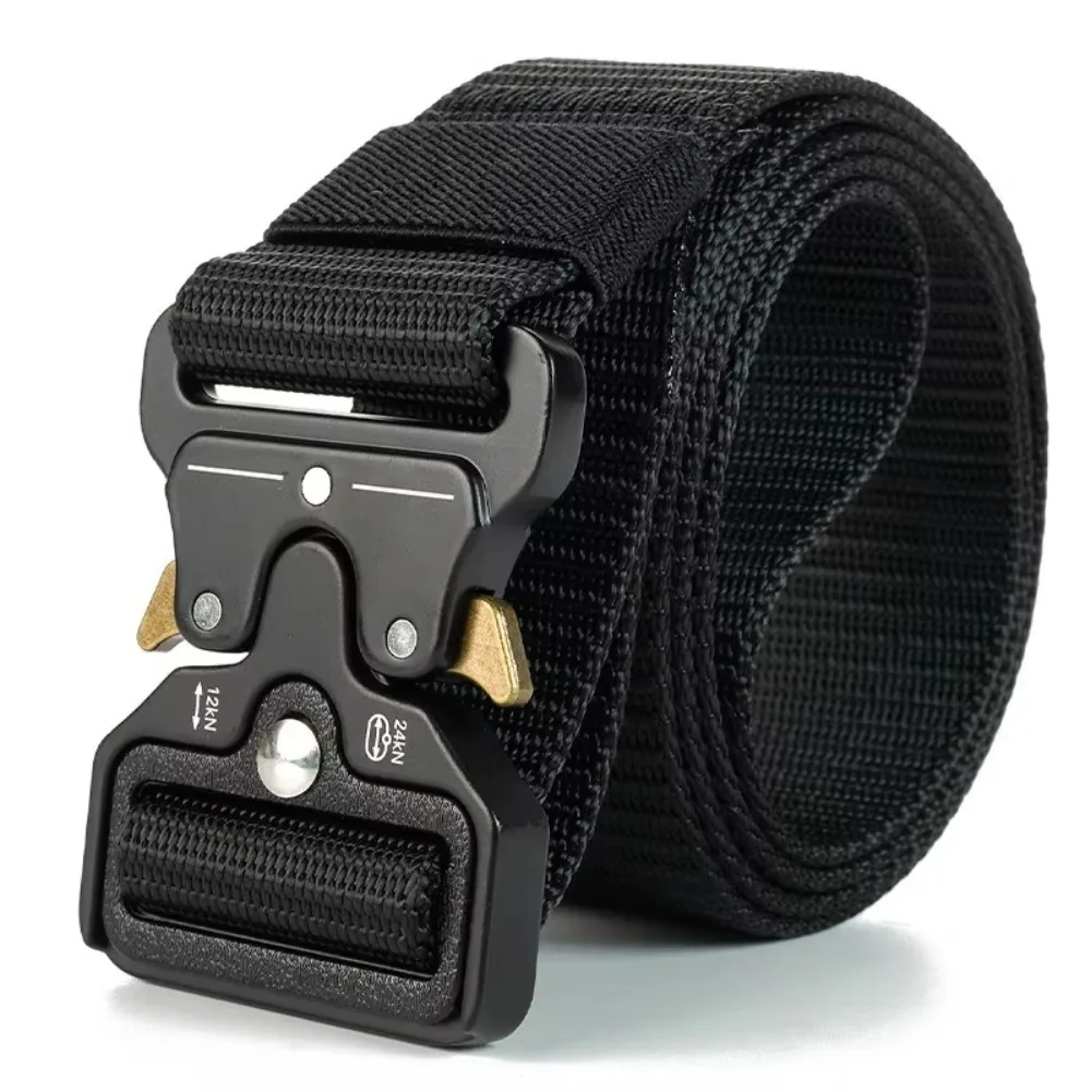New Outdoor Sport Men Belt Big Size Cloth Fabric Combat Canvas Belt Nylon Belts Outdoor Hunting