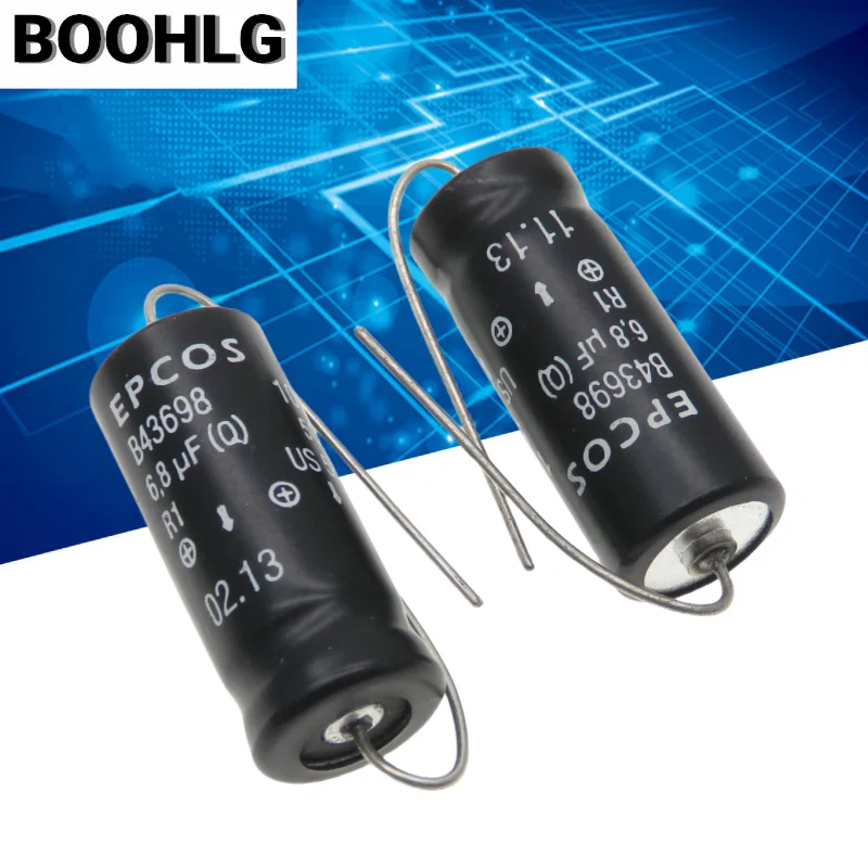 5PCS EPCOS 500V 6.8UF 450V 12x30mm b43698s6685q Axial Copper Foot High Voltage Electrolysis