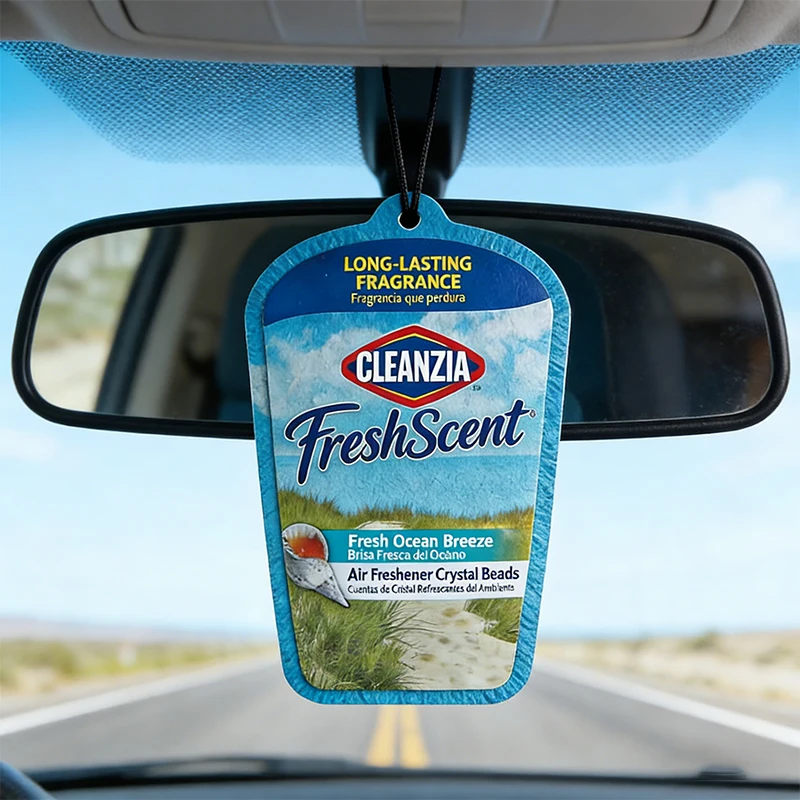 Fresh Ocean Breeze Fragrance, Bahamian Sea Breeze Scent, Five-Star Neutral Car Perfume and Non-Toxic Air Freshener |   Natural Essential Oils and Aromatherapy Scent Tablets (Noroili/Grapefruit/Cedar) |   Hanging Type and Dual-Purpose as a Vent Clip |   Long-Lasting Fragrance for 60-90 Days |   Deodorize and Purify the Air |   Suitable for Use in Cars, Homes, Wardrobes, and Bathrooms. |   Same Fragrance as the One Sold in the Store