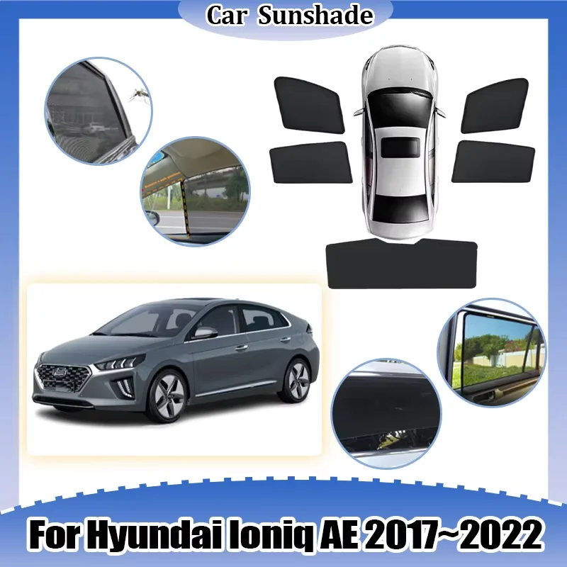 

Car Mesh Sunshade For Hyundai Ioniq AE 2017~2022 Window Curtain UV Protection Shade Sun Visor Privacy Curtains Auto Accessories