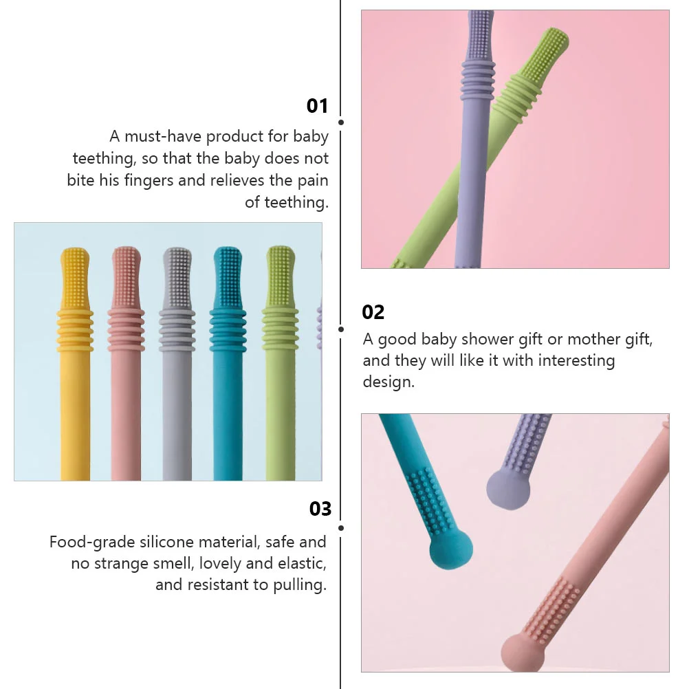 Jouets à mâcher pour tout-petits, tubes de dentition pour enfants, jouet creux, paille molaire, bâtons TeWindsor, bébé nouveau-né, 6 pièces