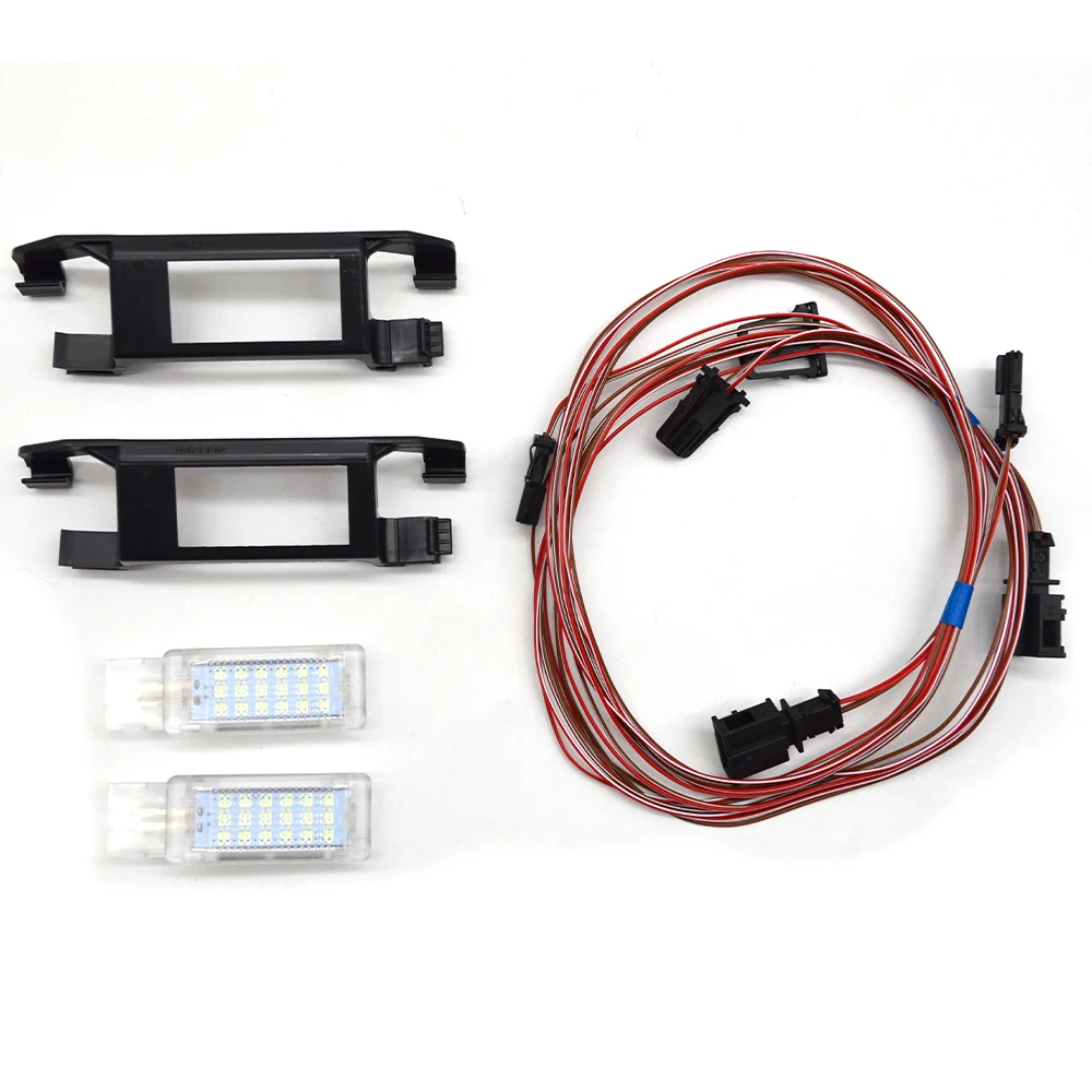 Red Blue White LED Footwell Lamp with Wiring Harness and Bracket For VW PASSAT B8 CC Golf 7 MK7 7.5 Jetta Tiguan MK2