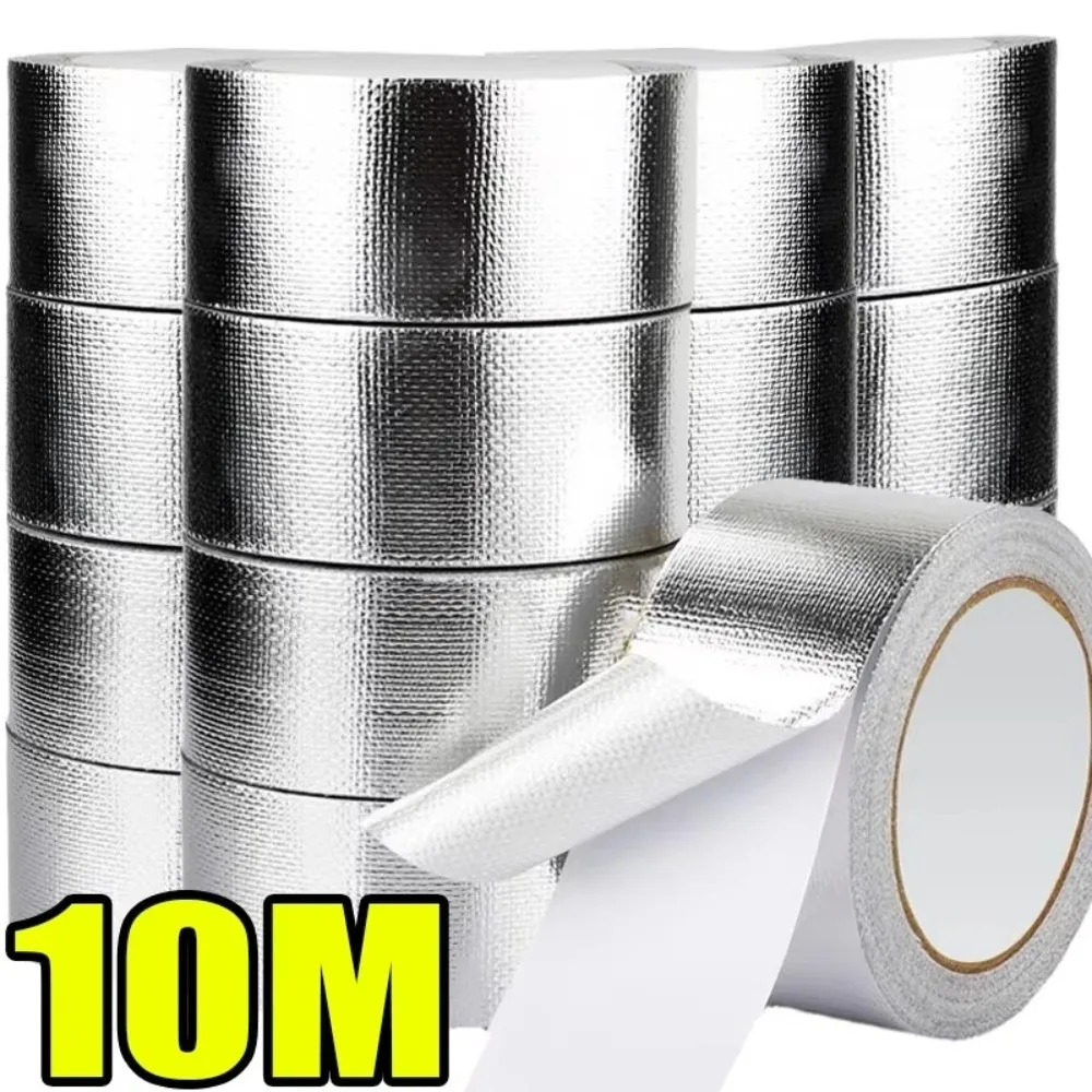 5/10Meters Air Conditioning Pipe Wrapping Tape Waterproof Sun-proof Fiberglass Aluminum Foil Tapes Heat-insulating