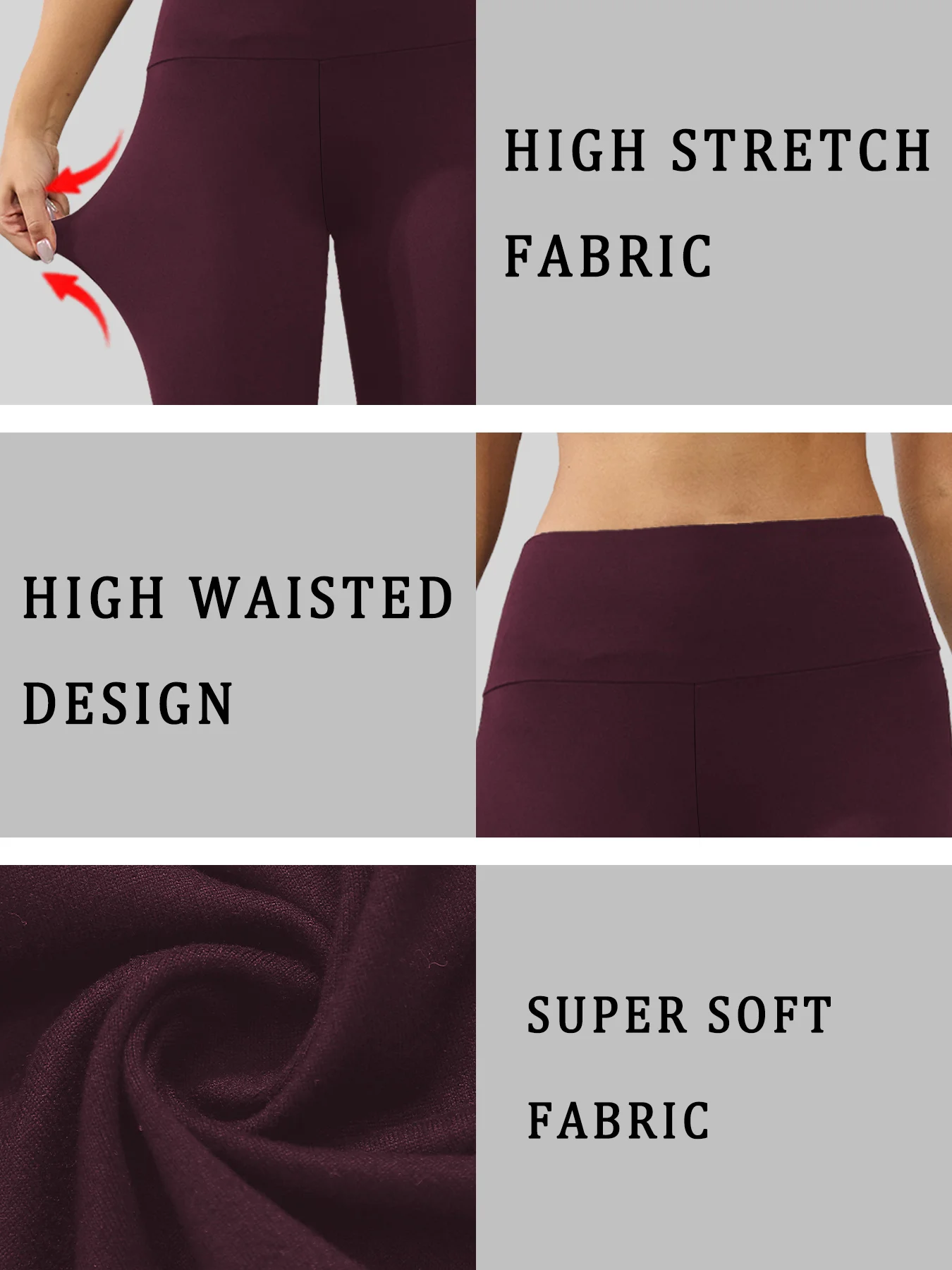 2 حزمة المرأة طماق فائقة النعومة عالية الخصر التحكم في البطن لا انظر من خلال تجريب اليوغا الجري الرياضية رفع الصالة الرياضية طماق #3