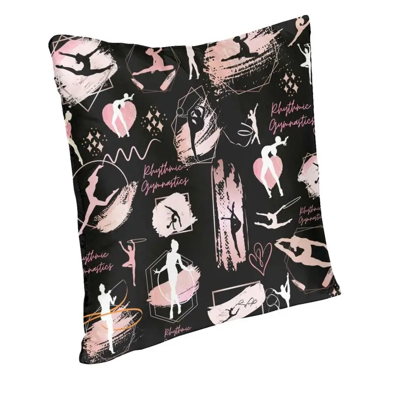 Dance Rhythmic Gymnastics Square Pillow Cover Home Decor Cushion Cover Throw Pillow for Living Room Double-sided Printing
