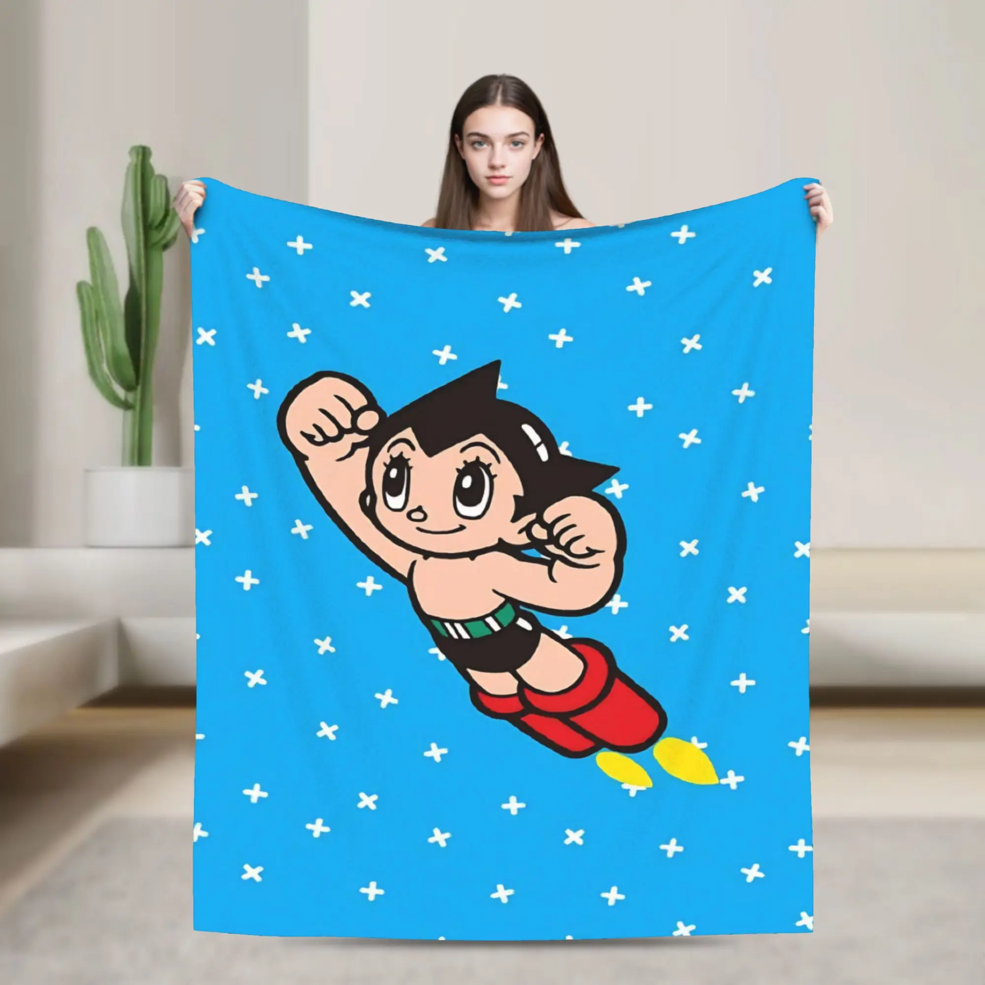Astroboy Astro Boy Merch Blankets Soft Flannel  Throw Blanket Cozy Quilt