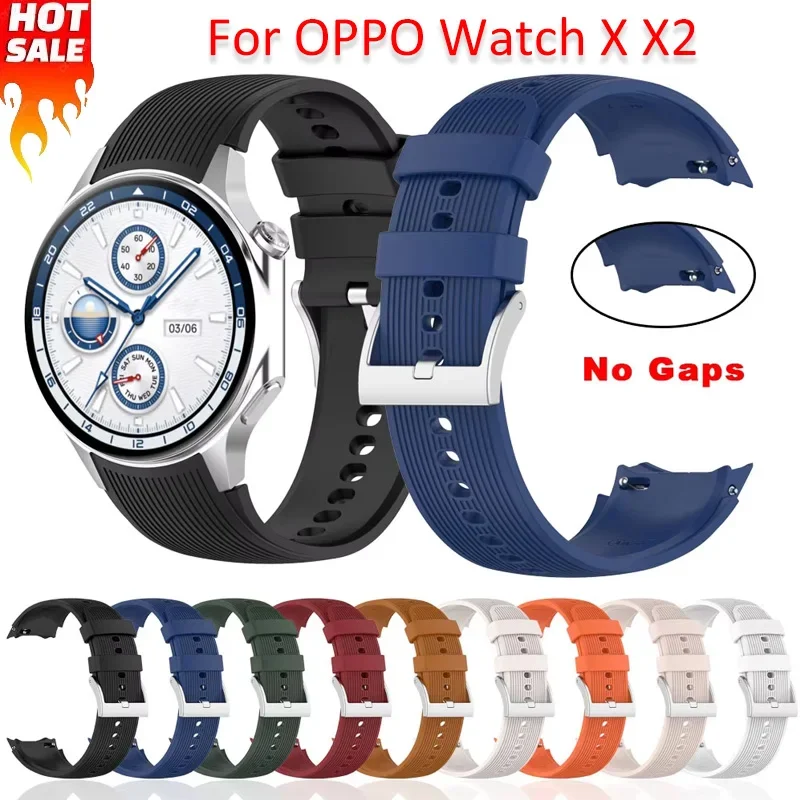حزام سيليكون رسمي لساعة OPPO X X2 الرياضية بدون فجوة سوار معصمه حزام لساعة OnePlus 3 2 2R ملحقات Correa