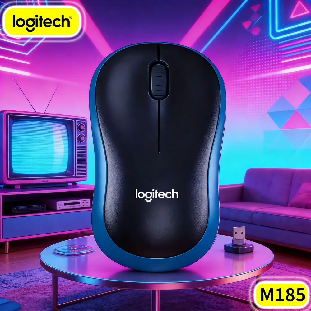Logitech M185 Motel Inn Overnight Remote Business Task Mouse Wireless Compact Travel Build For Work