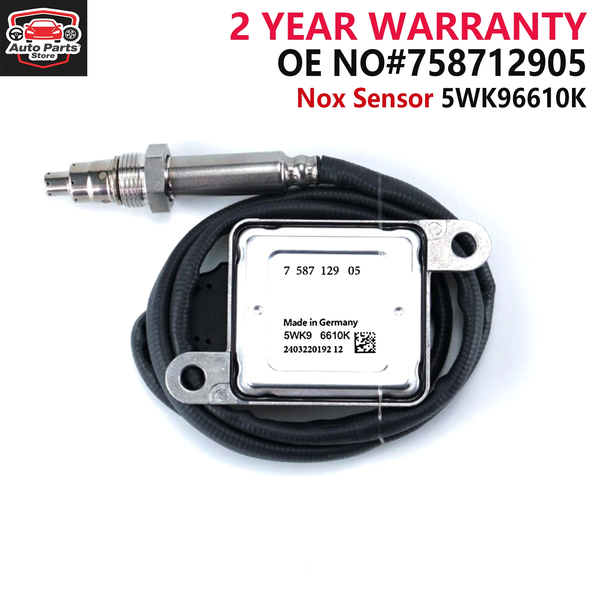 

5WK9 6610K 758712905 5WK96610K Nitrogen Oxide Sensor 12V For BMW N53 325i 330i 525i 530i 630i Nox Sensor