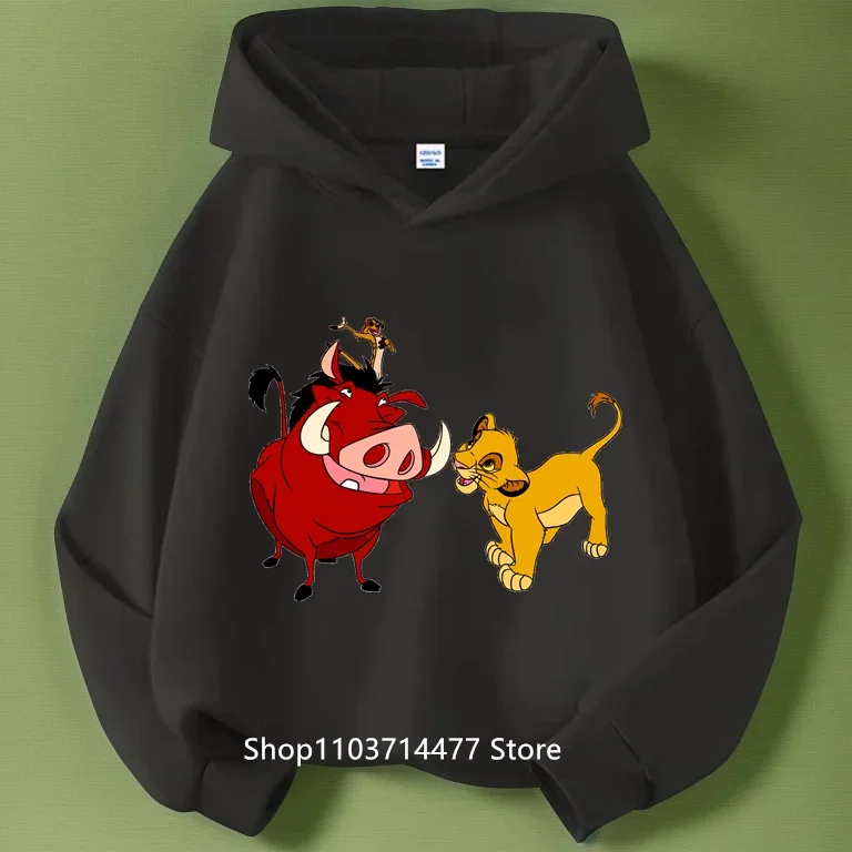 Sweat à capuche + pantalon pour enfants 2 pièces printemps et automne dessin animé roi Lion ensemble de vêtements pour enfants #5