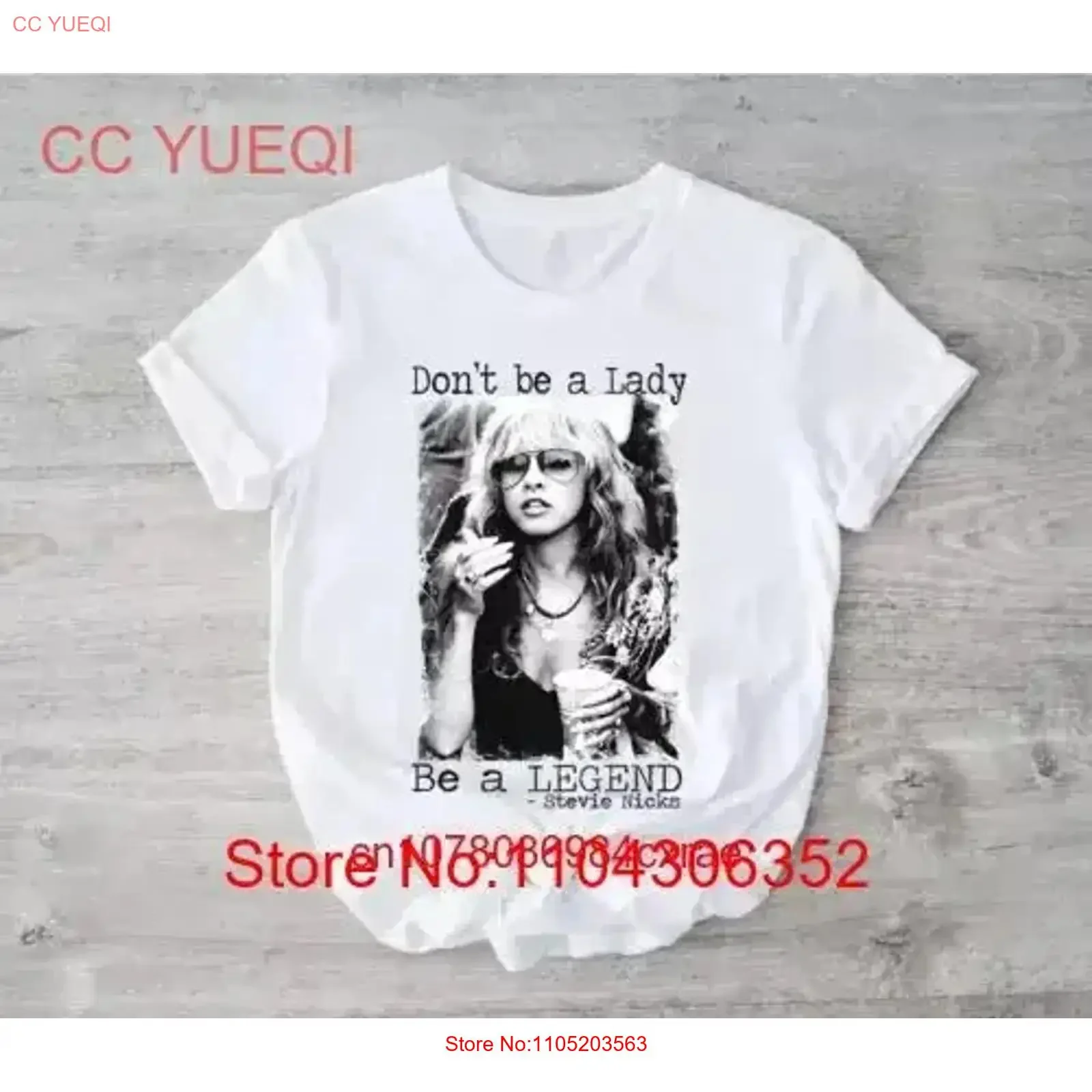 Don't be a Lady Legend Stevie Nicks camiseta vintage lavada homme moda cómoda ropa de calle gráfica transpirable Unisex
