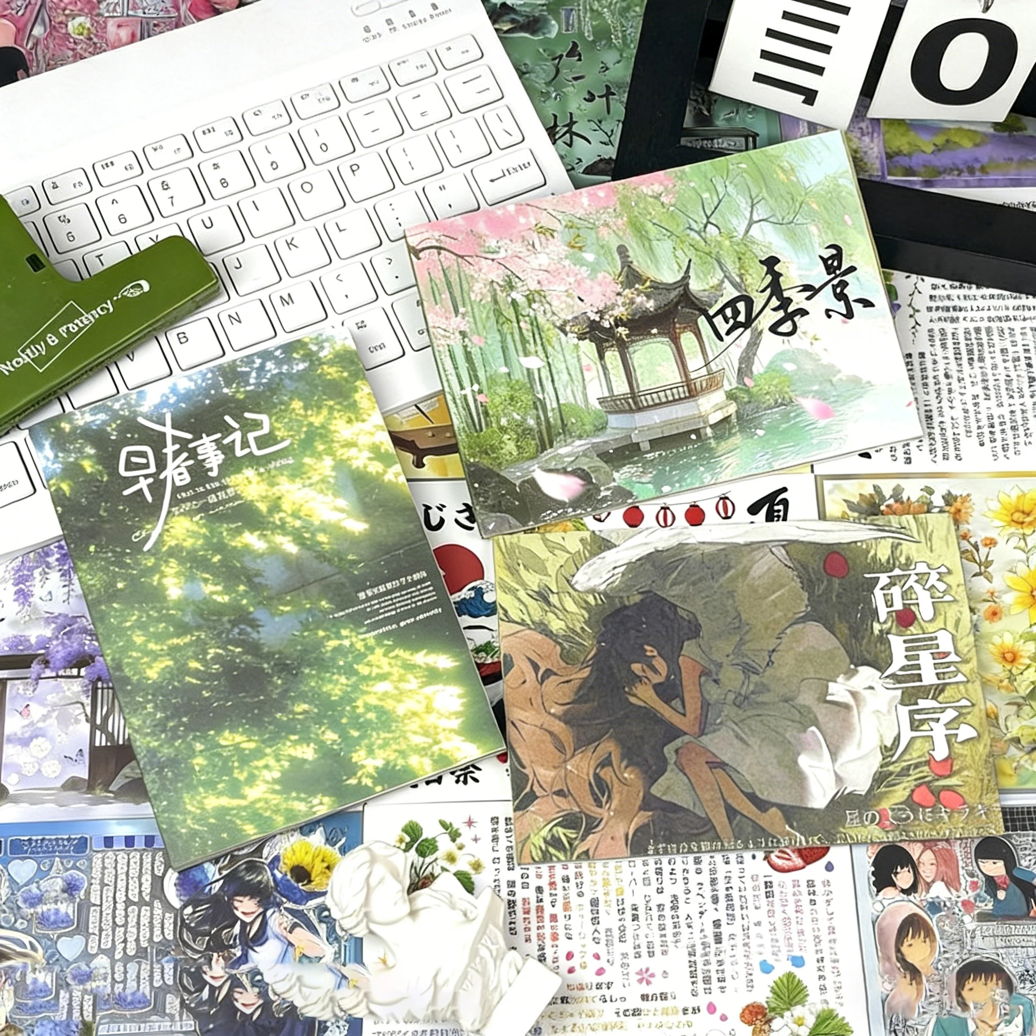 

Spring Sticker Book Early Spring Events Broken Star Sequence Sticker Book Whole Thick Diary Handbook Material Decorative Collage