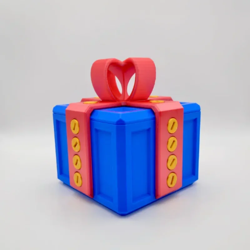 New Year 3D Printed Annoying Gift Box Christmas Unlocked Tease Gift Box Twist Storage and Assorted Colors Annoying Gift