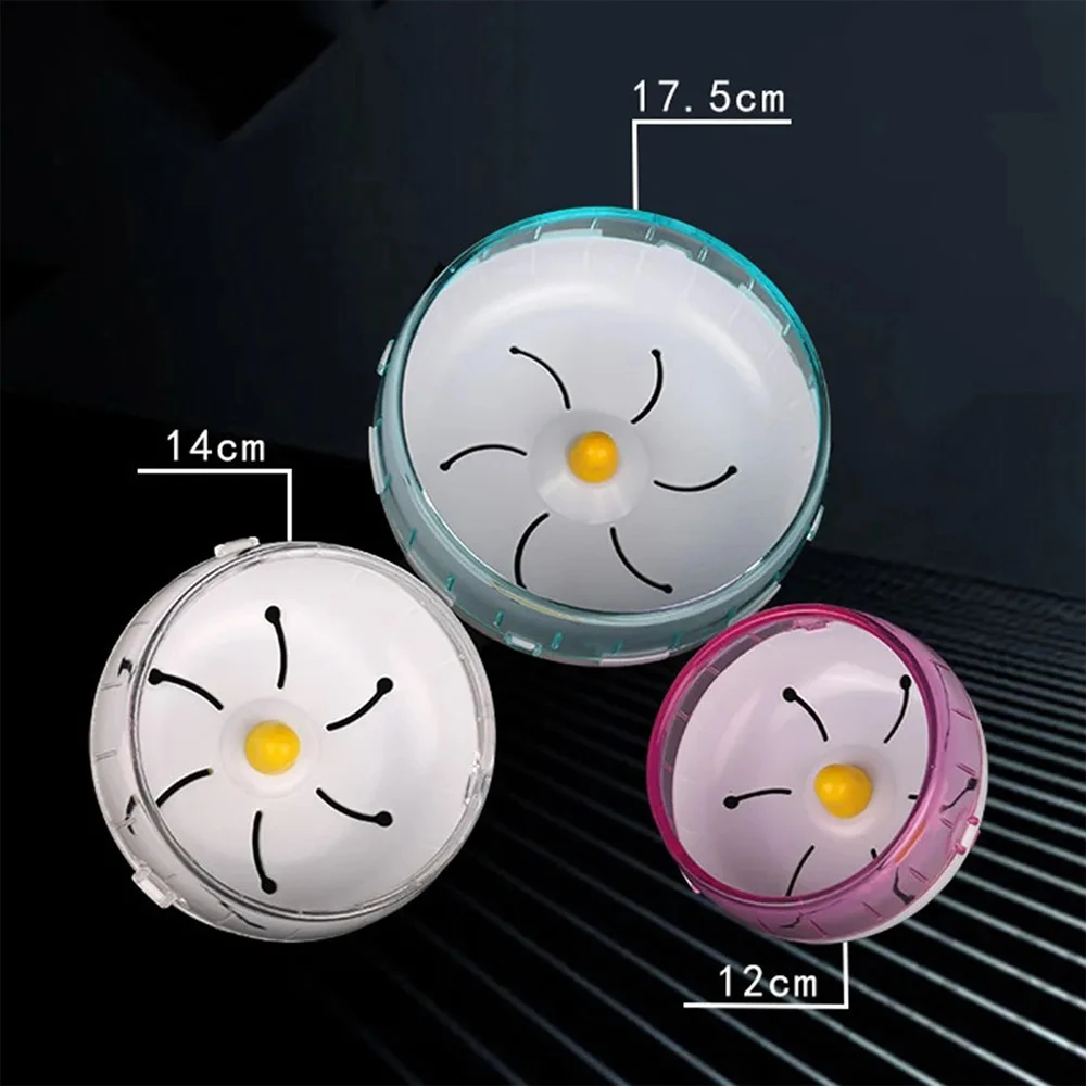 Hamster Rad Lauf Disc Spielzeug Sport Laufen Stille Transparent Kleine Haustier Rotatory Jogging Rad Spielzeug Haustier Hamster Käfig Liefert – Detail 4