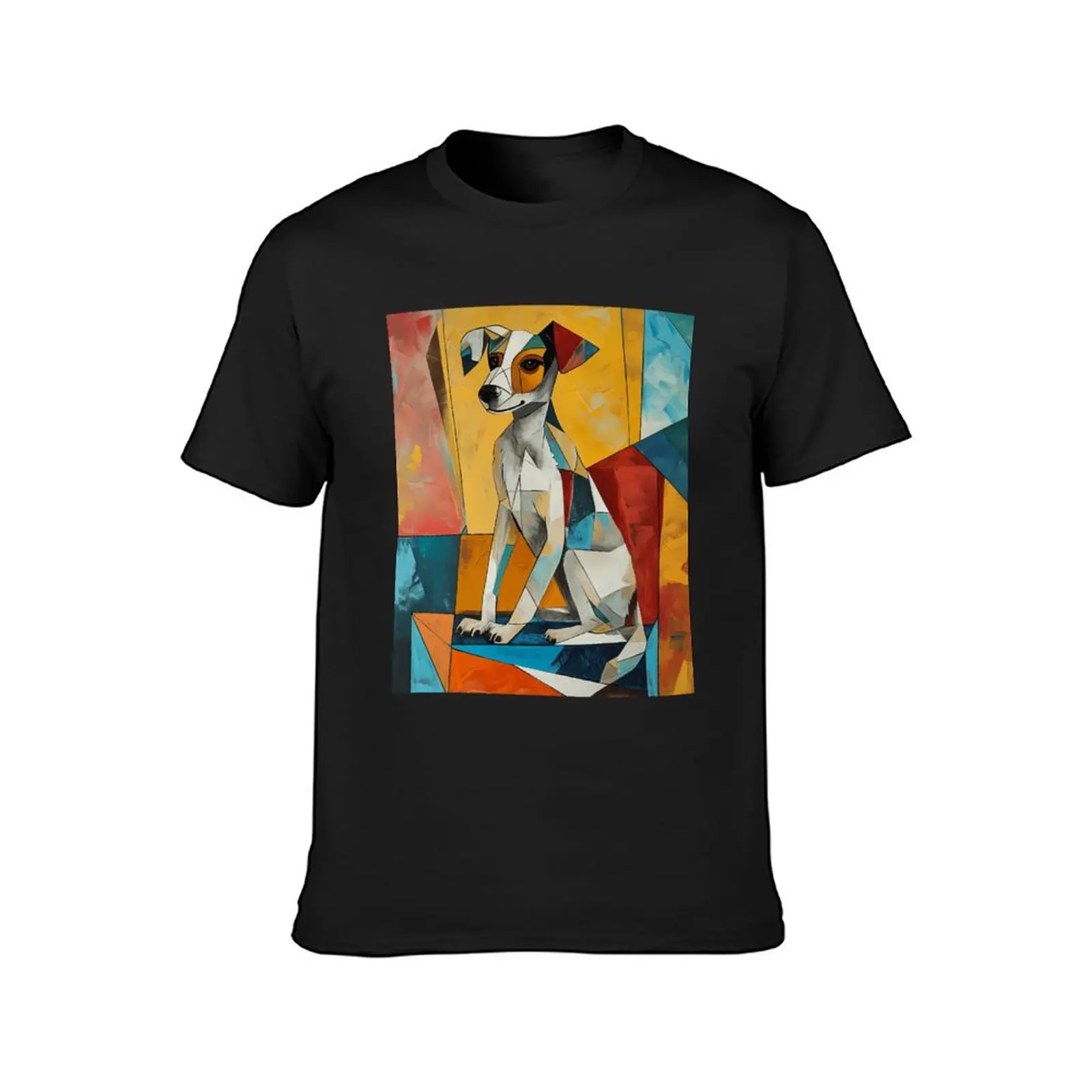 The Cubist Dog T-Shirt sports fans graphics new edition blacks mens tall t shirts