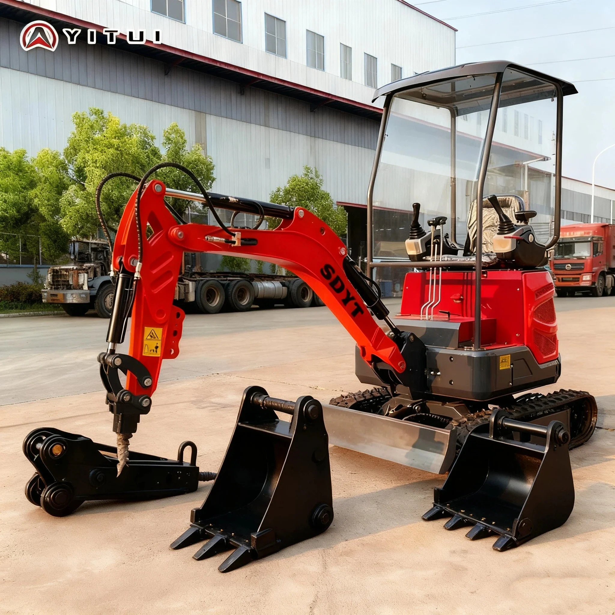 

2.0 Ton Mini Excavator Mini Digger 360° Rotation replaceable assistive arm side swing Customized mini Excavator
