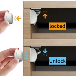 Child Safety Lock Limiter Child Protection Magnetic Safety Lock Invisible Lock Child Safety Drawer Lock Cabinet Door Magnetic