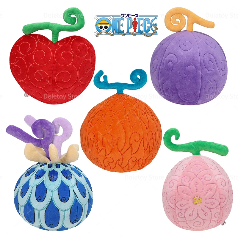 Hot One Piece Plush Gum-Gum Fruit Stuffed Animal Toy Cartoon Flower-Flower Op-Op Devil Fruit Plush Home Decor Colorful Gifts