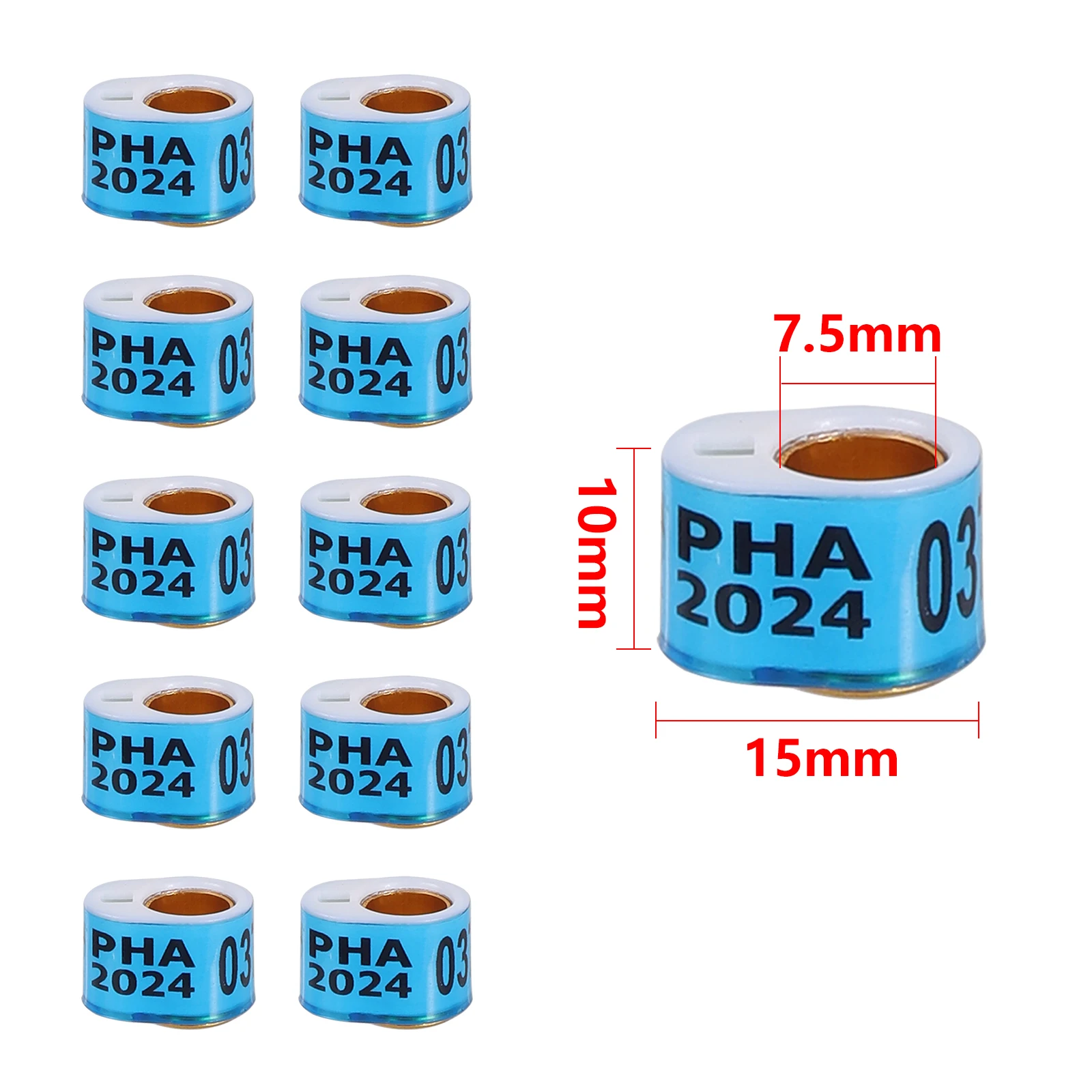 20pcs PHA 2025 Foot Ring Racing Pigeon Outdoor Training Bird Accessories Inner Diameter 7.5mm Pigeon Leg Ring Plastic Foot Ring