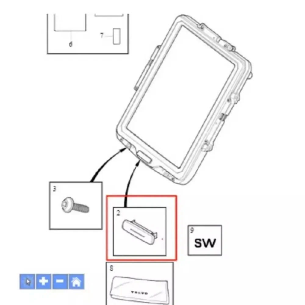 Car Interior Front Dash Central Screen Switch HOME Button Cover Lid For Volvo New S90 V90 Cross Country XC60 XC90 31466782
