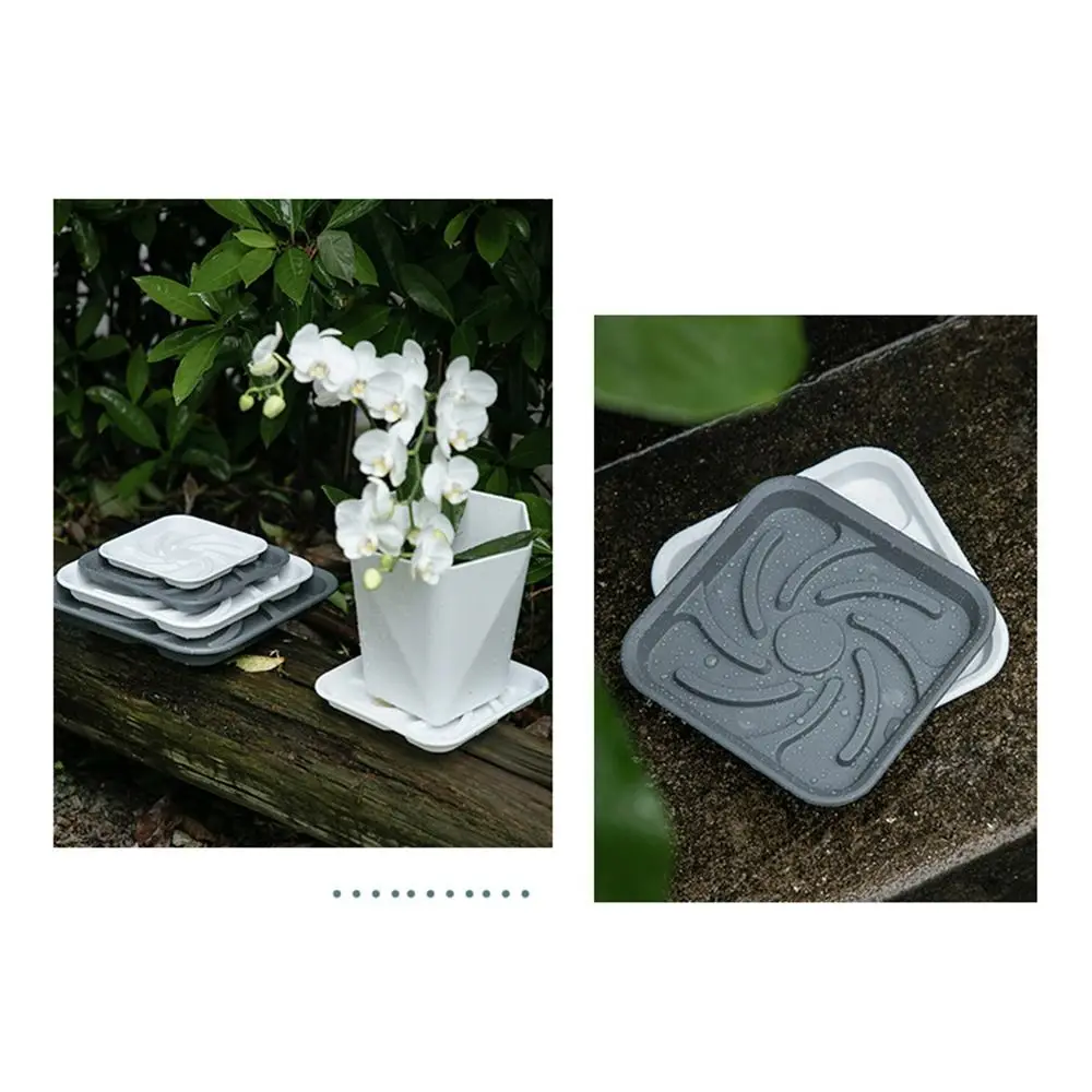 Durable Thickened Flower Pot Tray Breathable Anti-root Rot Water Tray Square Flower Tray Bottom Support