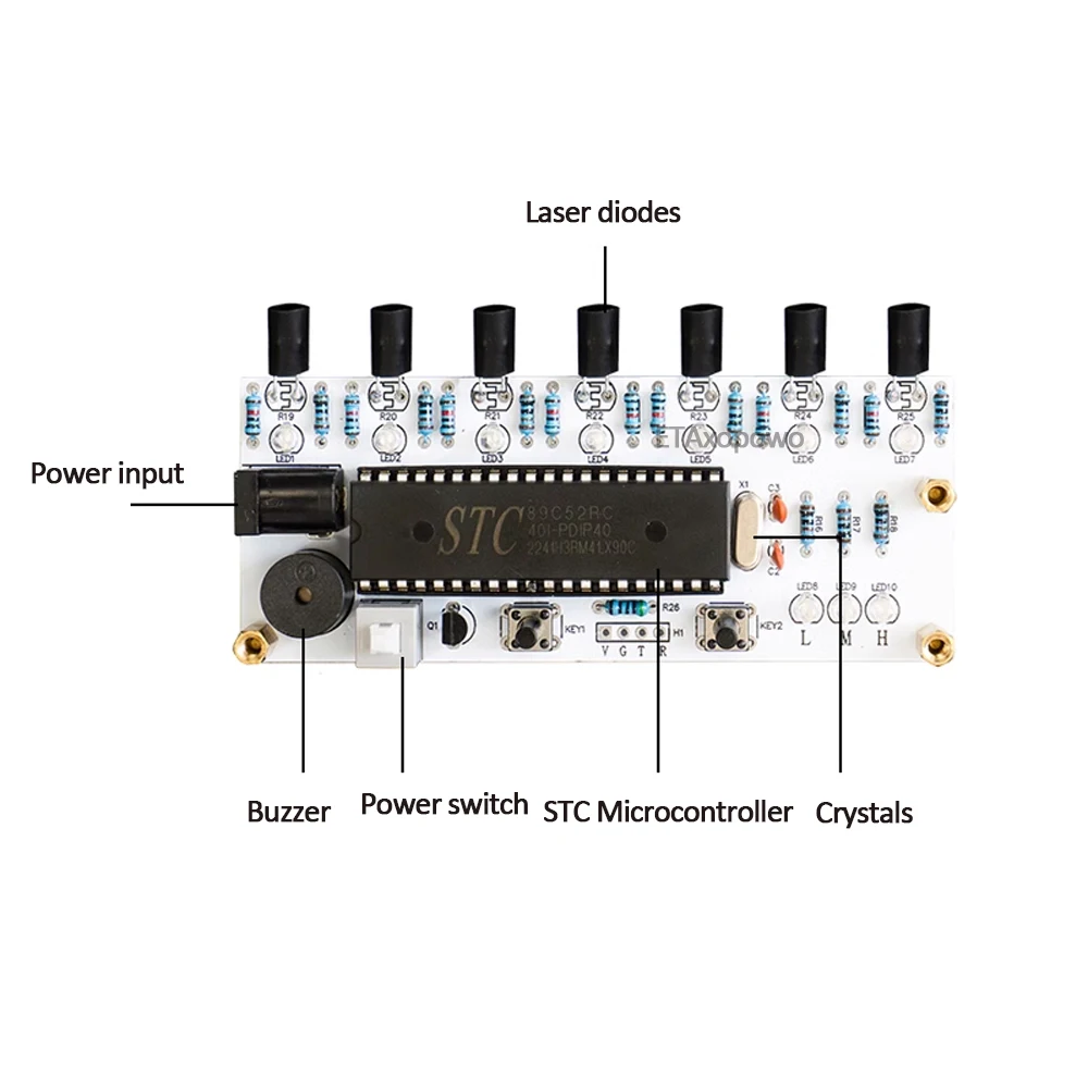 diy electronic solder kit 51 Microcontroller Electronic Laser Harp Kit electronic study kit