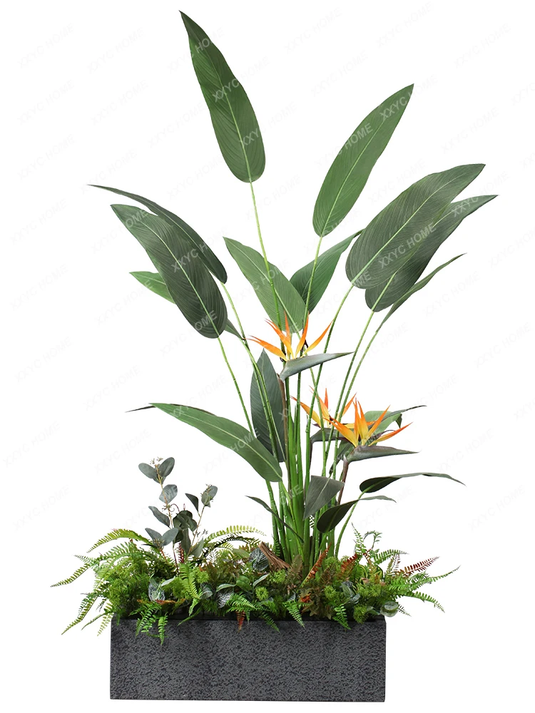 

Floor Simulation Plant Bird of Paradise Bird of Paradise Fake Trees Potted Plant under Stairs Window Corner Indoor Landscape