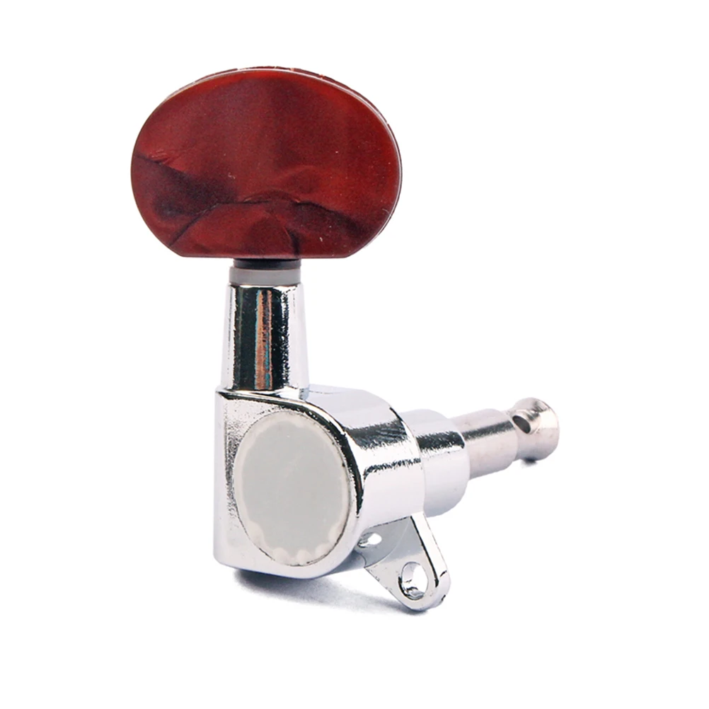 

6pcs Guitar Tuning Pegs Round Silver Coffee 4x2.2x1.45cm Style Machine Electric Acoustic String Tuners